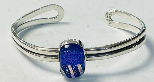 BRAZALETE CON DICROICO EN PLATA LEY 925