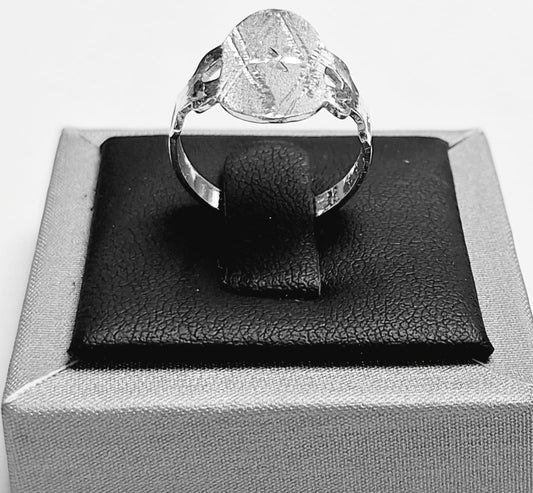 ANILLO DIAMANTADA  EN PLATA LEY 925