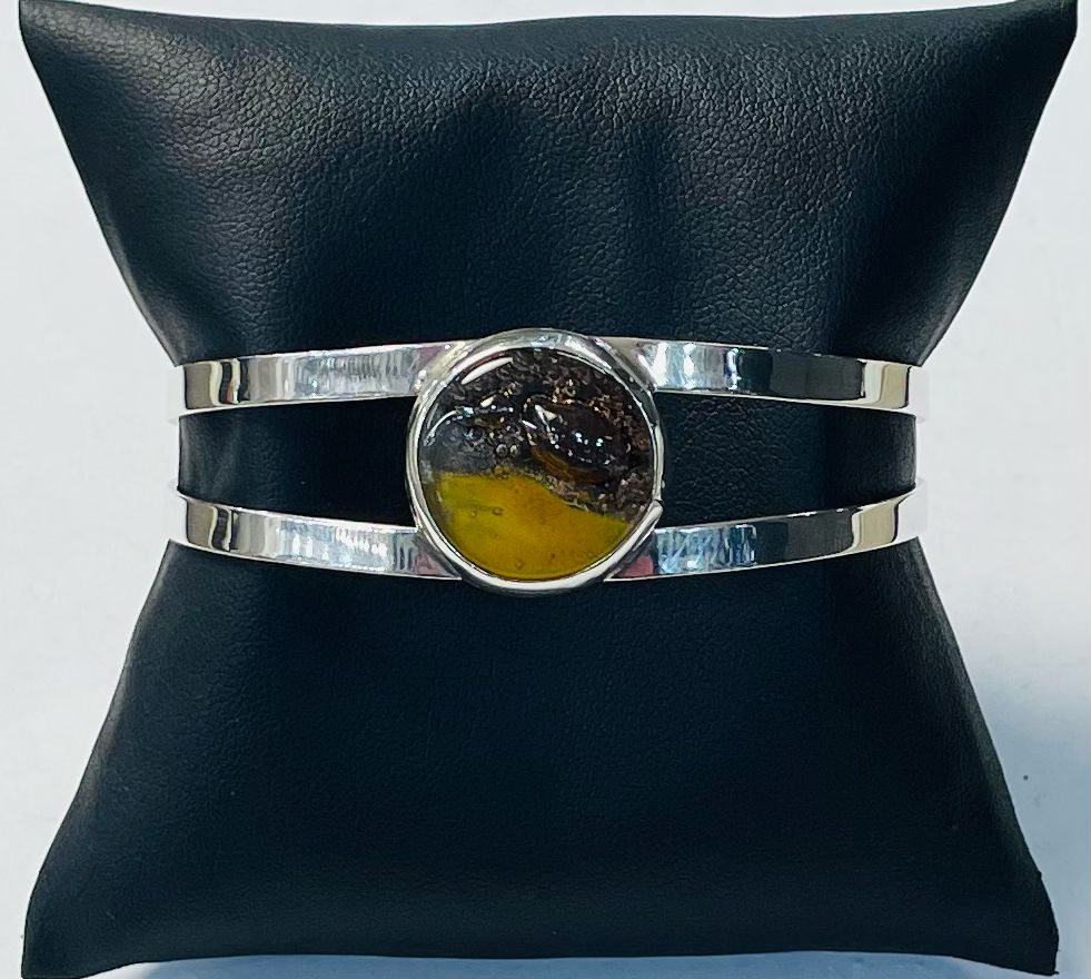 BRAZALETE CON DICROICO EN PLATA LEY 925