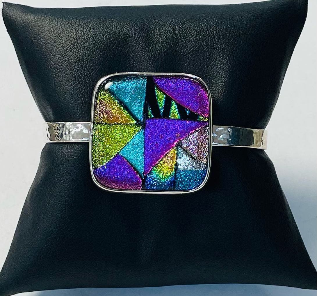 BRAZALETE CON DICROICO EN PLATA LEY 925