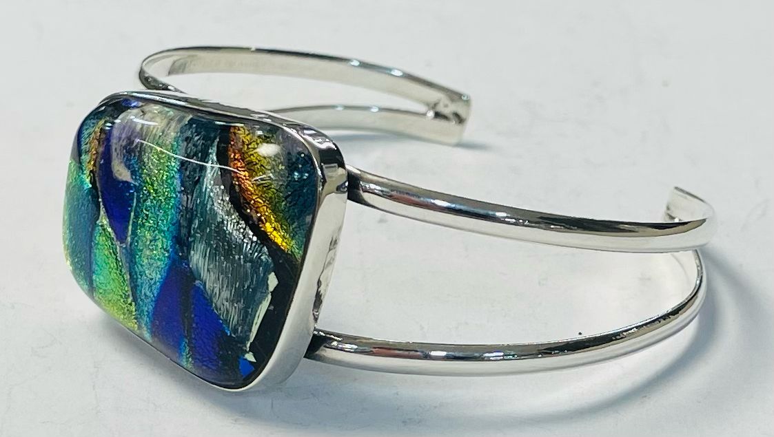 BRAZALETE CON DICROICO EN PLATA LEY 925