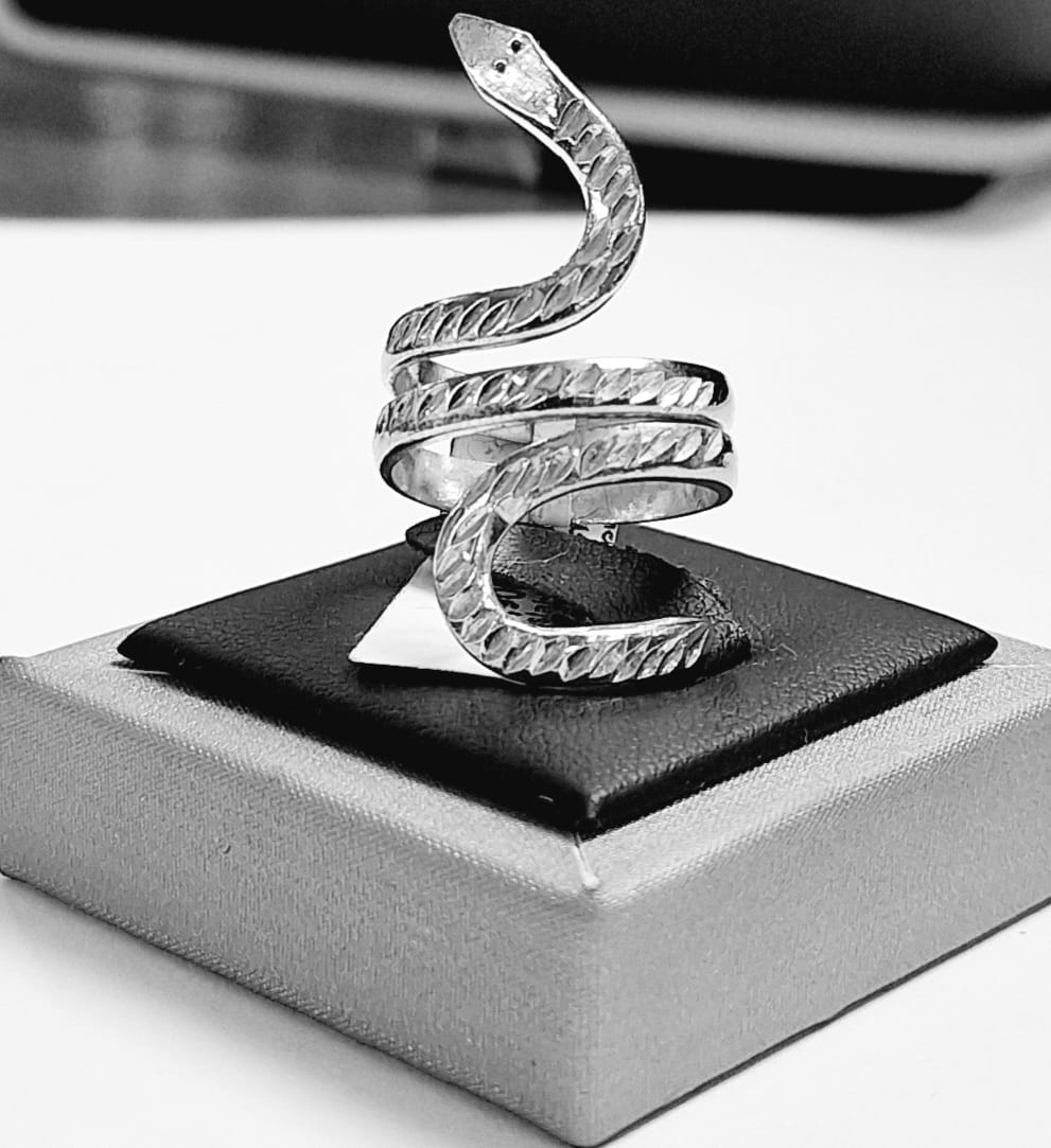 ANILLO SERPIENTE EN PLATA LEY 925