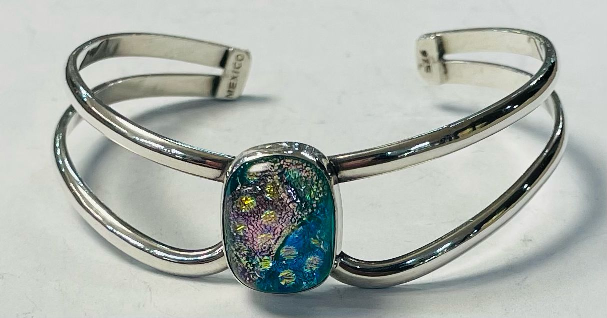 BRAZALETE CON DICROICO EN PLATA LEY 925