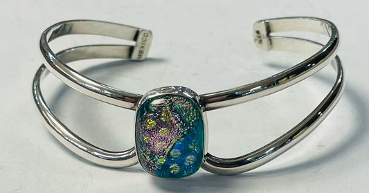 BRAZALETE CON DICROICO EN PLATA LEY 925