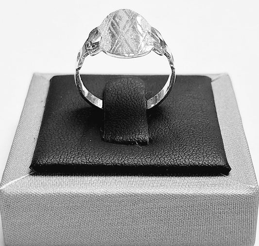 ANILLO DIAMANTADA EN PLATA LEY 925