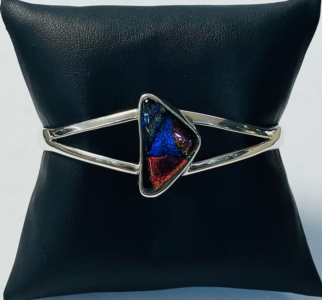 BRAZALETE CON DICROICO EN PLATA LEY 925