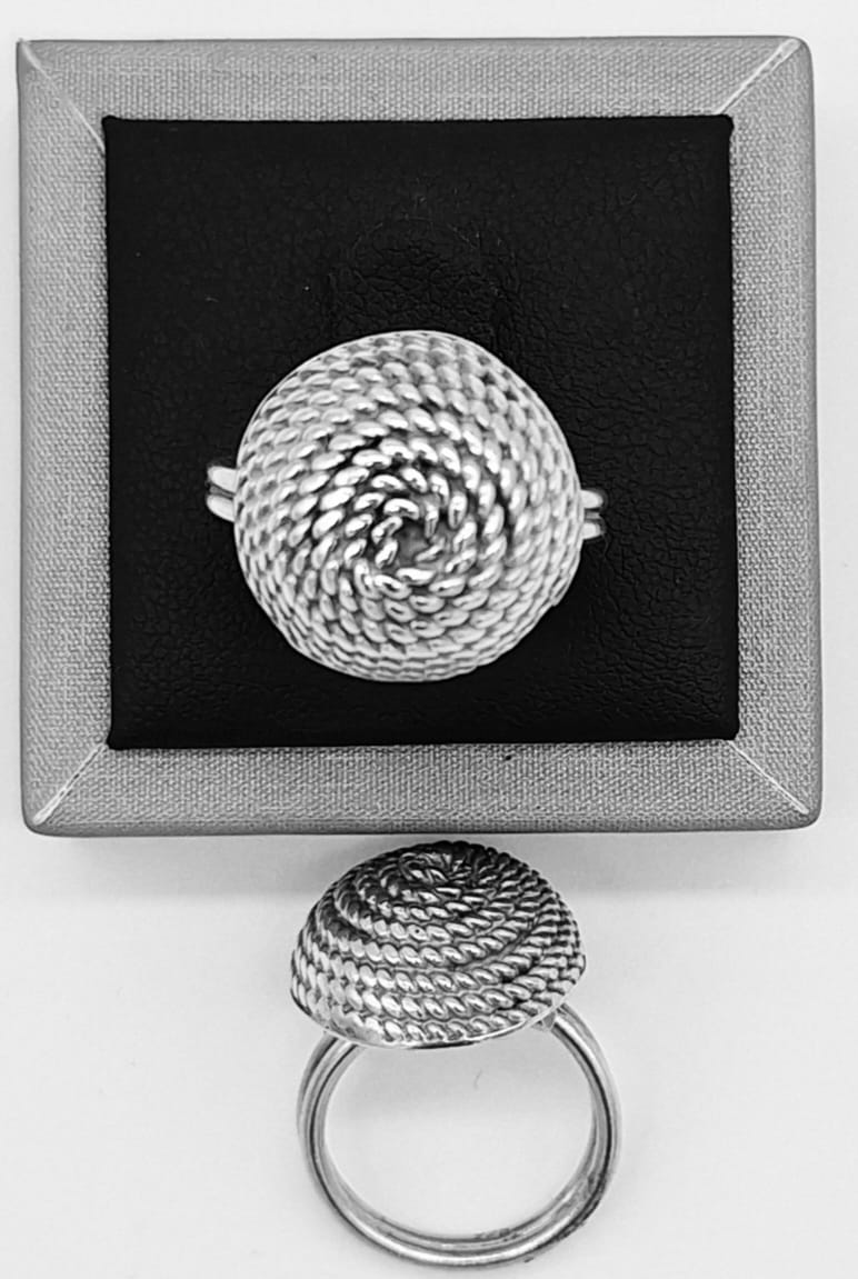 ANILLO PLATA LEY 925 ,  ESPIRAL .