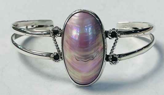 BRAZALETE CON MADRE PERLA EN PLATA LEY 925