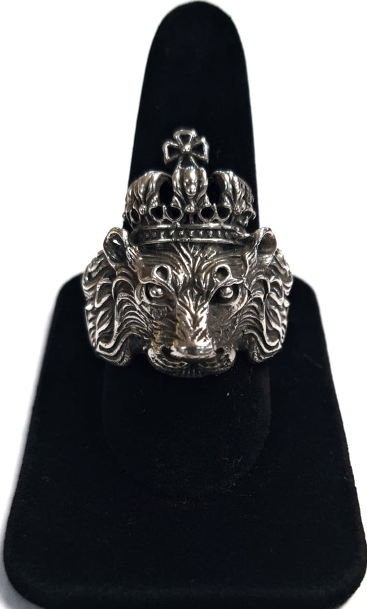 ANILLO REY LEON EN PLATA LEY 925