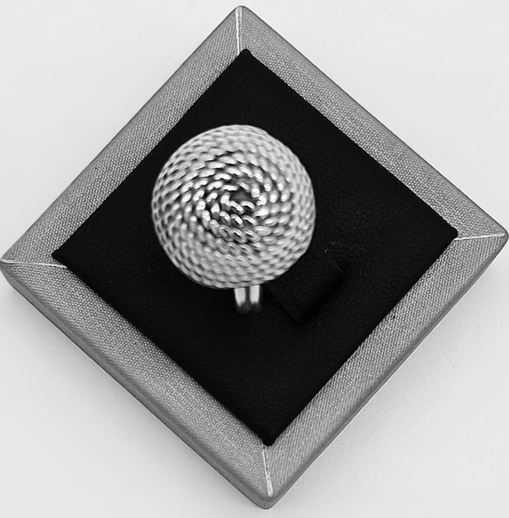 ANILLO PLATA LEY 925 ,  ESPIRAL .
