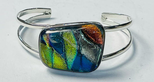 BRAZALETE CON DICROICO EN PLATA LEY 925
